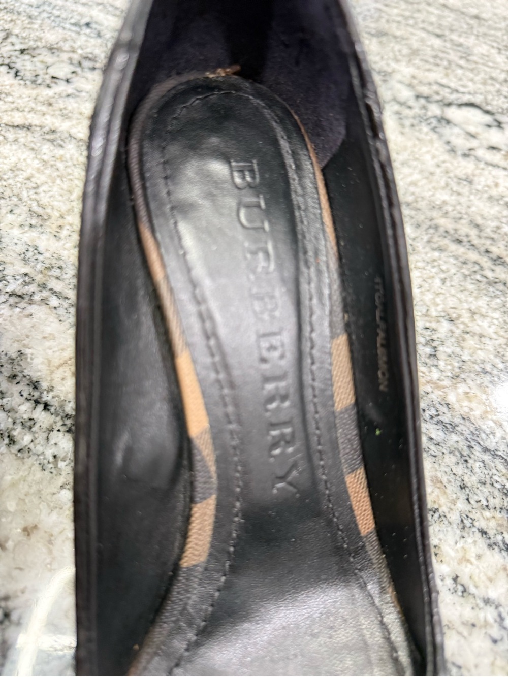 Burberry Black Patent Leather Pointed Toe Pump with Buckle Detail 36 - Picture 8 of 16